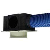 Kolektor-rozdzielacz SPIDERvent ze stałym przyłączem kanałowym dolnym na zewnątrz, O100 dla stropów (w tym typu filigran)